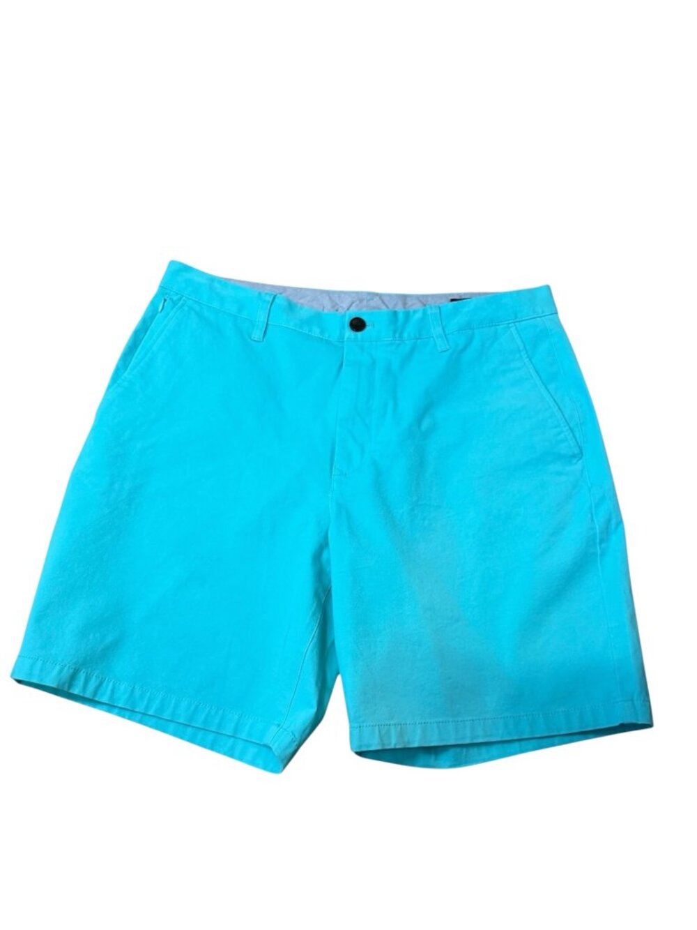 Bonobos Mens Turquoise Chino Shorts Size 35 Cotton Casual Lightweight EUC
